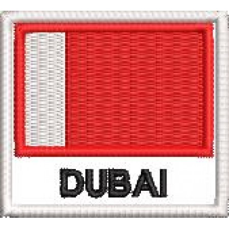 Patch Bordado Bandeira Dubai 4,5x5 cm Cód.BDN111