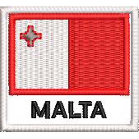 Patch Bordado Bandeira Malta 4,5x5 cm Cód.BDN112