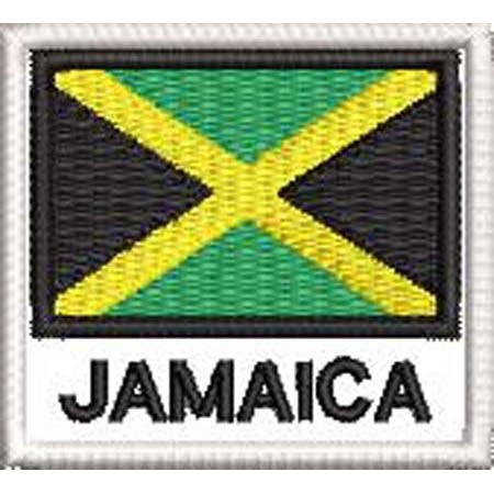 Patch Bordado Bandeira Jamaica 4,5x5 cm Cód.BDN117