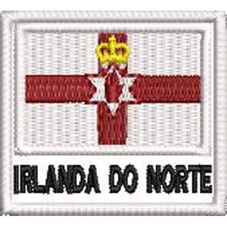 Patch Bordado Bandeira Irlanda do Norte 4,5x5 cm Cód.BDN122