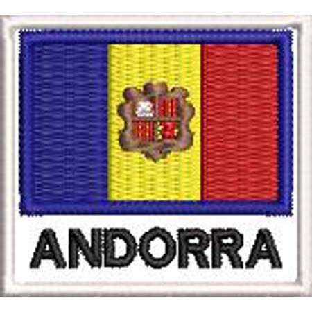 Patch Bordado Bandeira Andorra 4,5x5cm Cód.BDN124