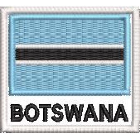 Patch Bordado bandeira Botswana 4,5x5 cm Cód.BDN125