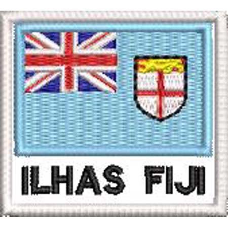 Patch Bordado Bandeira Ilhas Fiji 4,5x5 cm Cód.BDN129