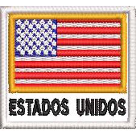 Patch Bordado Bandeira Estados Unidos EUA USA 4,5x5 cm Cód.BDN132