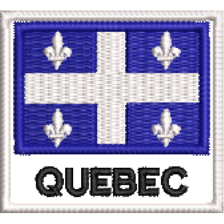 Patch Bordado Bandeira Quebec 4,5x5 cm Cód.BDN136