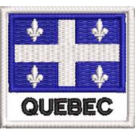 Patch Bordado Bandeira Quebec 4,5x5 cm Cód.BDN136