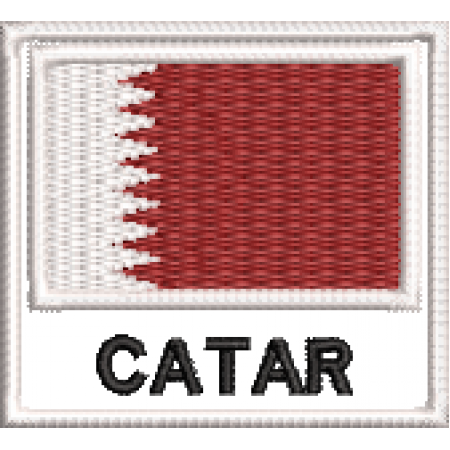 Patch Bordado Bandeira Qatar 4,5x5 cm Cód.BDN142