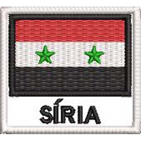 Patch Bordado Bandeira Síria 4,5x5 cm Cód.BDN147