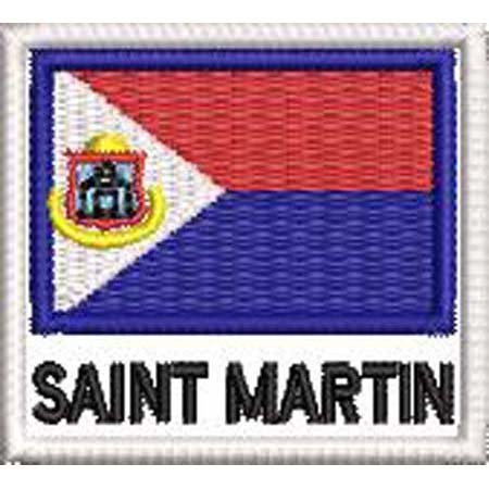 Patch Bordado Bandeira San Martinho 4,5x5 cm Cód.BDN150
