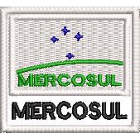 Patch Bordado Bandeira Mercosul 4,5x5 cm Cód.BDN154