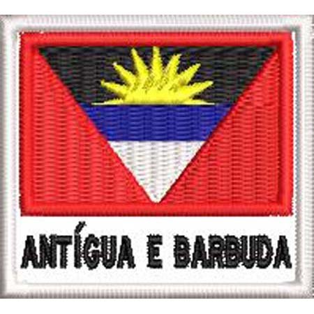 Patch Bordado Bandeira Antígua e Barbuda 4,5x5cm Cód.BDN168