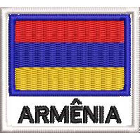 Patch Bordado Bandeira Armênia 4,5x5 cm Cód.BDN169