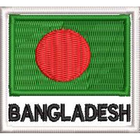 Patch Bordado Bandeira Bangladesh 4,5x5cm Cód.BDN171