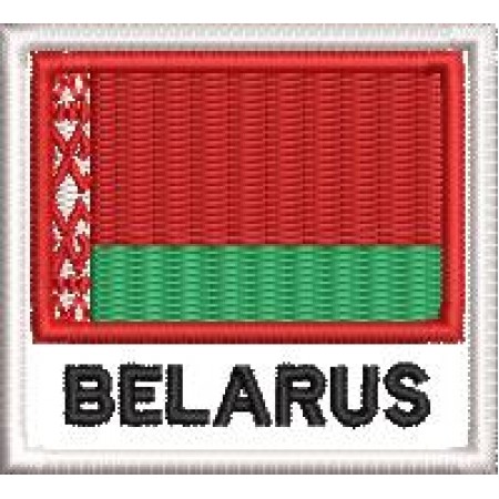 Patch Bordado Bandeira Belarus 4,5x5 cm Cód.BDN174 