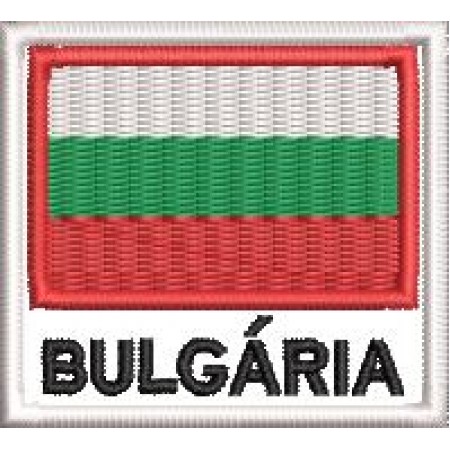 Patch Bordado bandeira Bulgária 4,5x5 cm Cód.BDN176