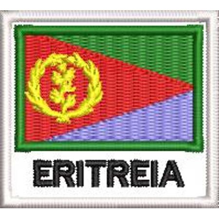 Patch Bordado Bandeira Eritreia 4,5x5 cm Cód.BDN190