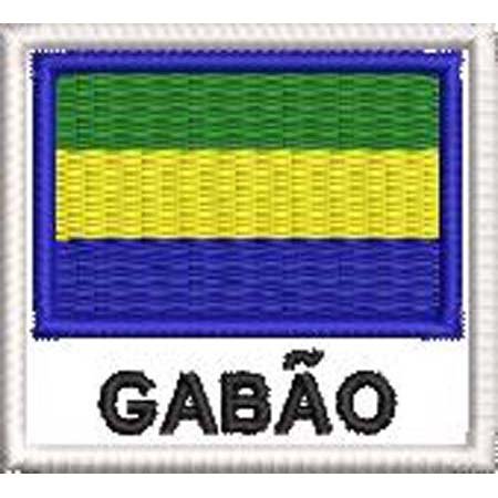 Patch Bordado Bandeira Gabão 4,5x5 cm Cód.BDN191