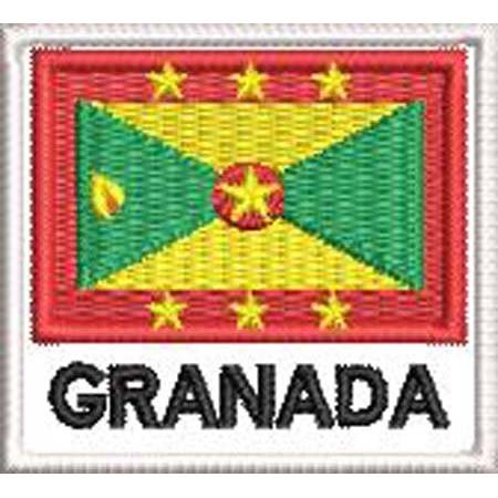 Patch Bordado Bandeira Granada 4,5x5 cm Cód.BDN194