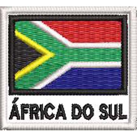 Patch Bordado Bandeira África do Sul 4,5x5cm Cód.BDN2