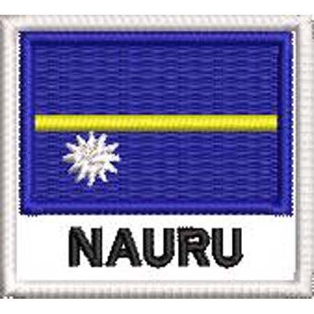 Patch Bordado Bandeira Nauru 4,5x5 cm Cód.BDN216