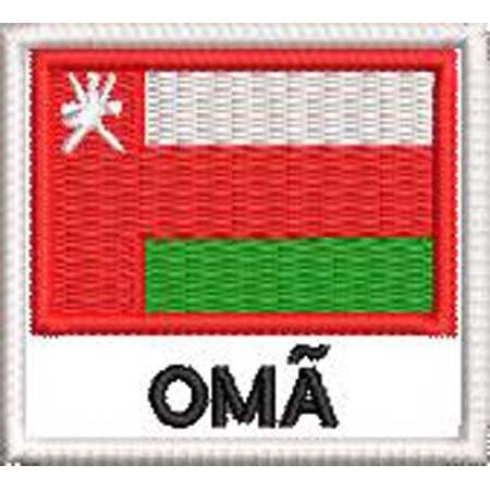 Patch Bordado Bandeira Omã 4,5x5 cm Cód.BDN218