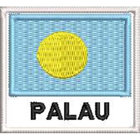 Patch Bordado Bandeira Palau 4,5x5 cm Cód.BDN219