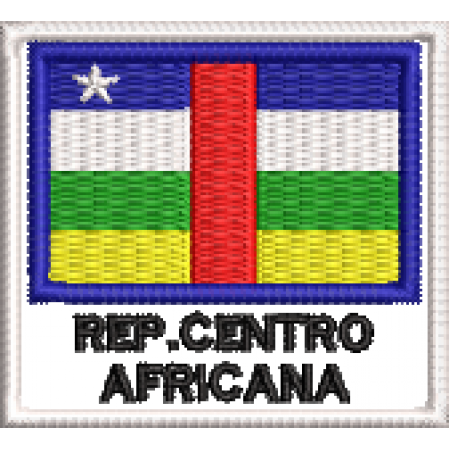 Patch Bordado Bandeira República Centro Africana 4,5x5 cm Cód.BDN223