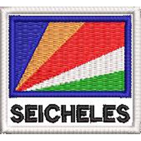Patch Bordado Bandeira Seicheles 4,5x5 cm Cód.BDN232