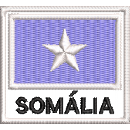 Patch Bordado Bandeira Somália 4,5x5 cm Cód.BDN233