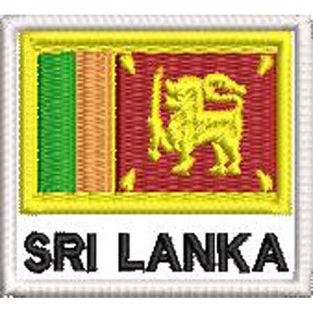 Patch Bordado Bandeira Sri Lanka 4,5x5 cm Cód.BDN234