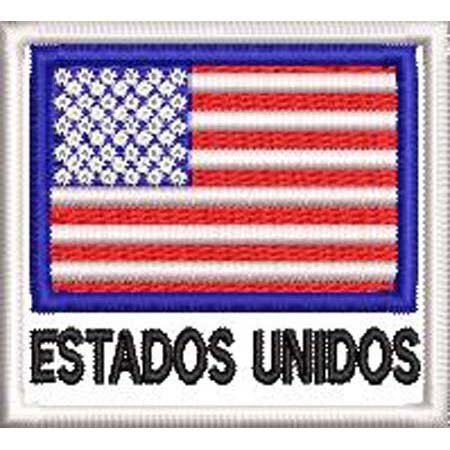 Patch Bordado Bandeira Estados Unidos EUA USA 4,5x5 cm Cód.BDN24