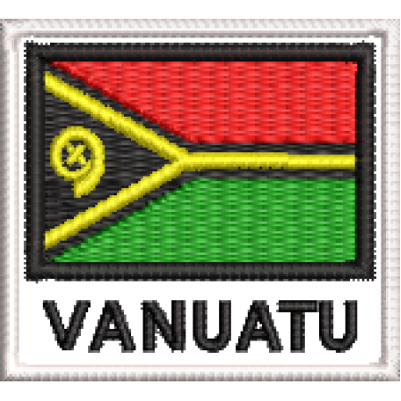 Patch Bordado Bandeira Vanuatu 4,5x5 cm Cód.BDN242