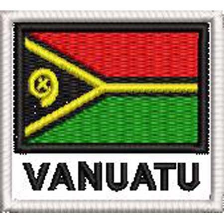 Patch Bordado Bandeira Vanuatu 4,5x5 cm Cód.BDN242