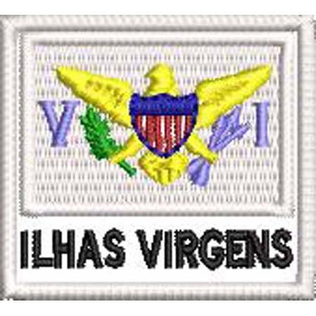 Patch Bordado Bandeira Ilhas Virgens Americanas 4,5x5 cm Cód.BDN244