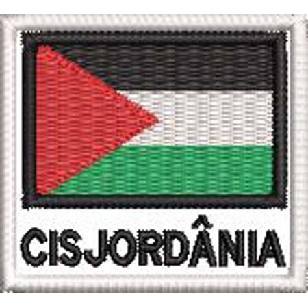 Patch Bordado Bandeira Cisjordânia 4,5x5 cm Cód.BDN245