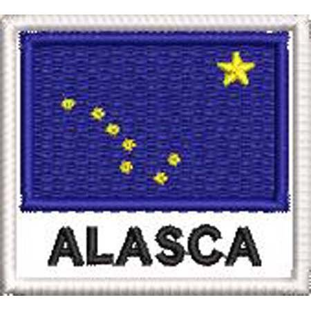 Patch Bordado Bandeira Alasca 4,5x5cm Cód.BDN249