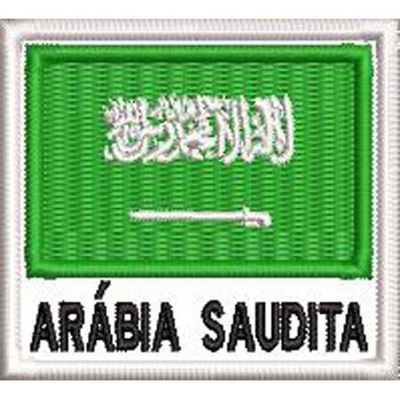 Patch Bordado Bandeira Arábia Saudita 4,5x5 cm Cód.BDN25 