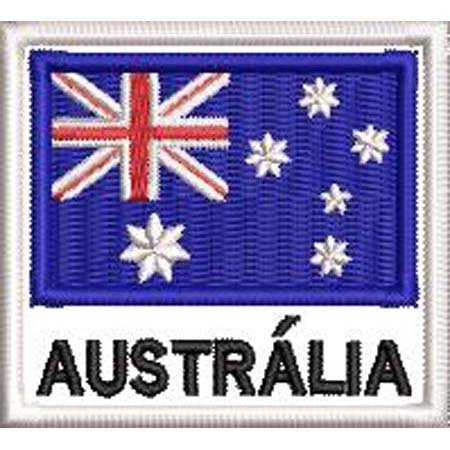 Patch Bordado Bandeira Austrália 4,5x5 cm Cód.BDN28