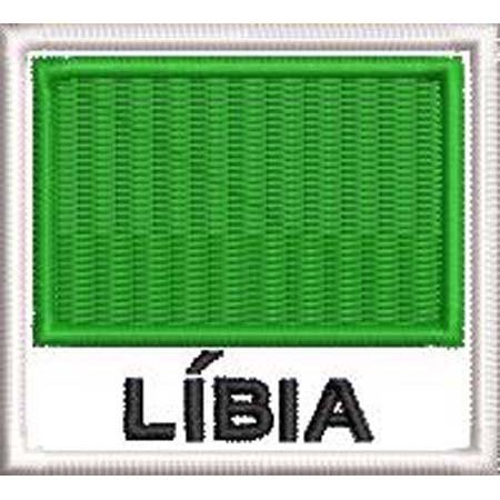 Patch Bordado Bandeira Líbia 4,5x5 cm Cód.BDN31
