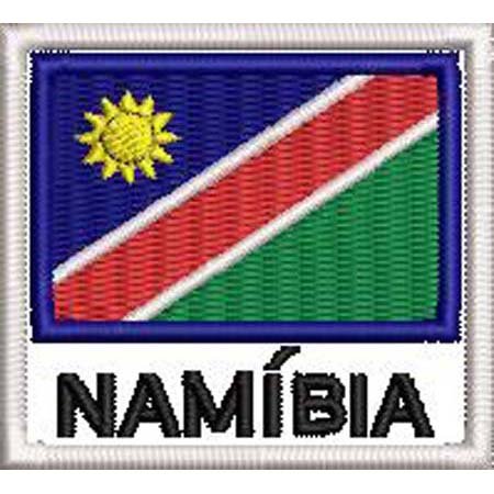 Patch Bordado Bandeira Namíbia 4,5x5 cm Cód.BDN33
