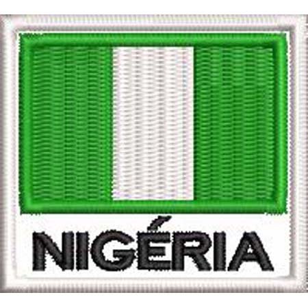 Patch Bordado Bandeira Nigéria 4,5x5 cm Cód.BDN34