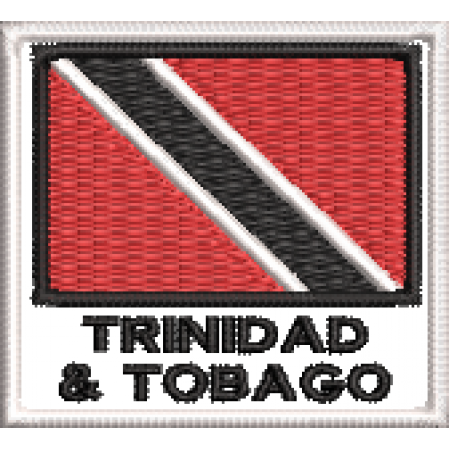 Patch Bordado Bandeira Trinidad e Tobago 4,5x5 cm Cód.BDN36