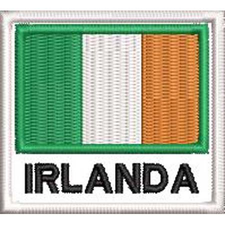 Patch Bordado Bandeira Irlanda 4,5x5 cm Cód.BDN39