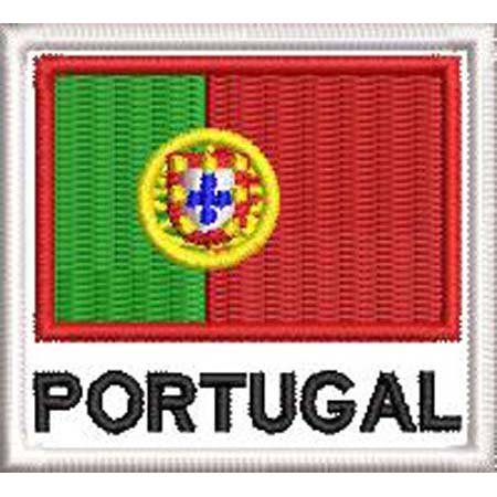 Patch Bordado Bandeira Portugal 4,5x5 cm Cód.BDN44