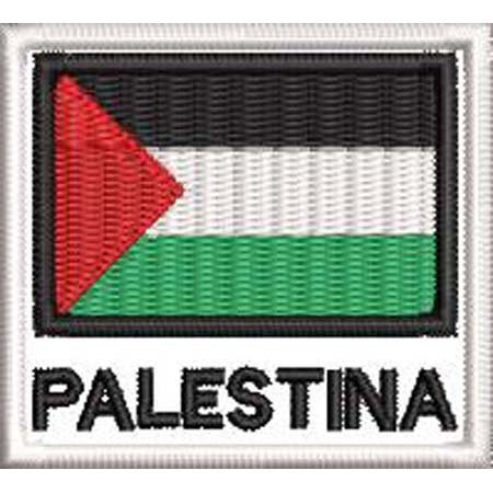 Patch Bordado Bandeira Palestina 4,5x5 cm Cód.BDN48