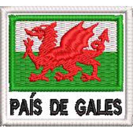Patch Bordado Bandeira País de Gales 4,5x5 cm Cód.BDN57