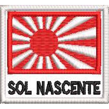 Patch Bordado Bandeira Sol Nascente 4,5x5 cm Cód.BDN60