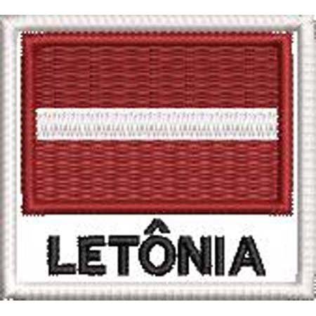 Patch Bordado Bandeira Letônia 4,5x5 cm Cód.BDN61