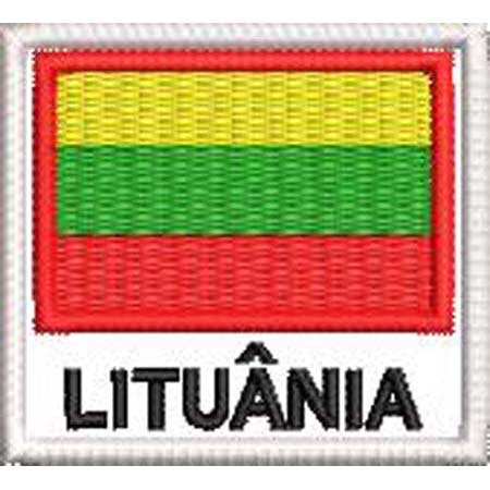 Patch Bordado Bandeira Lituânia 4,5x5 cm Cód.BDN62