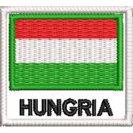 Patch Bordado Bandeira Hungria 4,5x5 cm Cód.BDN63